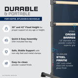 VITA Barre Portable Freestanding Double Ballet Barre, Extreme, Wood | Fixed Height, Made in USA, Home or Gym Exercise Equipment for Kids & Adults | Dance, Fitness, Pilates