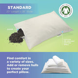 Buckwheat Hull Travel/Toddler Bed Pillow - Neck Bed Body Floor Cushion Eco Friendly Throw Bolster - Made in USA - Cotton Zippered Shell Filled with Organic Buckwheat - 13" x 18"