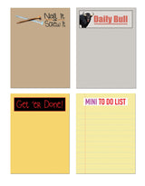 Stonehouse Collection Funny Notepads - Assorted Pack of 4 Note Pads - Funny Office Gifts for Coworkers, Women & Men - Made in USA Note Pad, 4.25 x 5.5 Inch Each - Cute Notepad & Fun Office Supplies