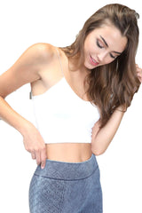 NIKIBIKI Women Seamless Spaghetti Strap Crop Top Cami, Made in U.S.A, One Size