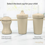 Re-Play Made in USA 10 Oz. Sippy Cups for Toddlers, Pack of 4 - Reusable Spill Proof Cups for Kids, Dishwasher/Microwave Safe - Hard Spout Sippy Cups for Toddlers 3.13" x 6.25", Desert Roses