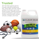 Disinfectant, Cleaner, and Deodorizer for Sports Equipment, Gyms, and Fitness Centers - EPA-Registered, Hospital Grade, Made in USA - 1 Gallon Bottle