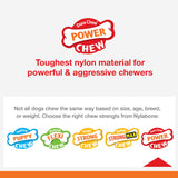 Nylabone Power Chew Classic Bone Chew Toy for Dogs, Durable Dog Toys for Aggressive Chewers, Bacon & Chicken Flavor, Medium/Wolf (2 Count)