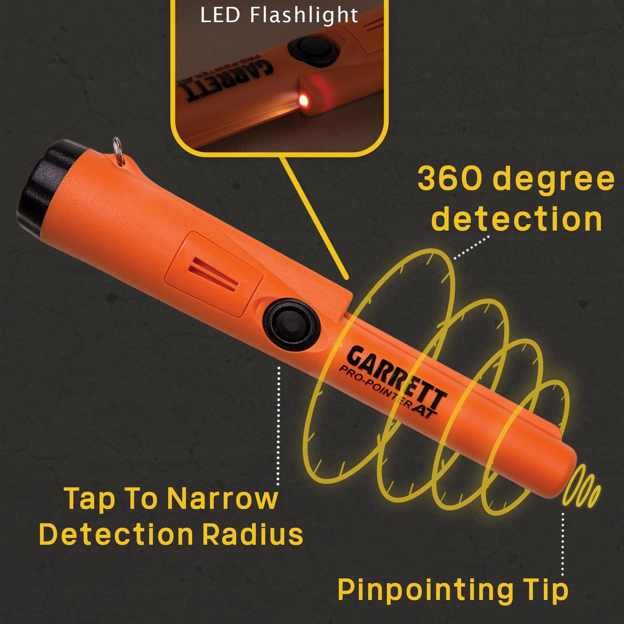 Garrett Pro-Pointer A.T. Pinpointer Metal Detector for Adults, Made in USA, Waterproof