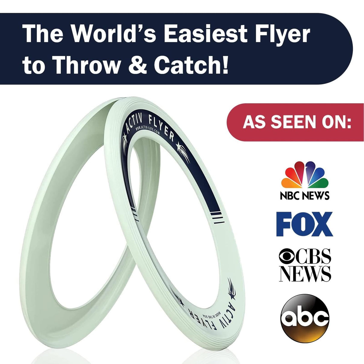 Activ Life Kid’s Flying Rings [2 Pack] They Fly Straight & Don’t Hurt! 80% Lighter Than Standard Frisbees - Replace Screen Time with Healthy Family Fun - Get Outside & Play! Proudly Made in The USA