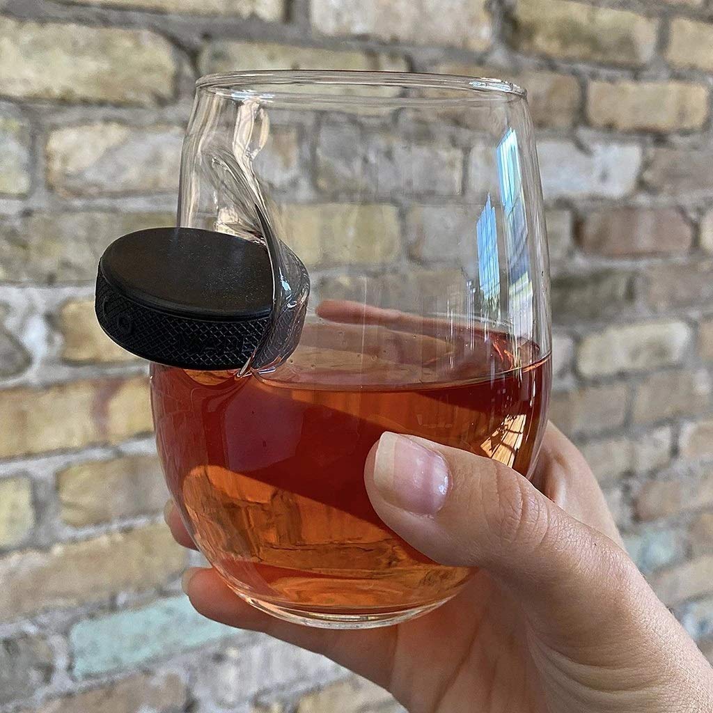 BenShot Hockey Puck Wine Glass - 15oz | Made in the USA