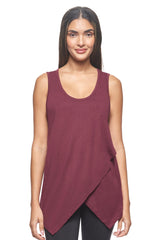 Expert Brand USA-Made Women's MoCA Cotton Blend Front Tie Tank Top