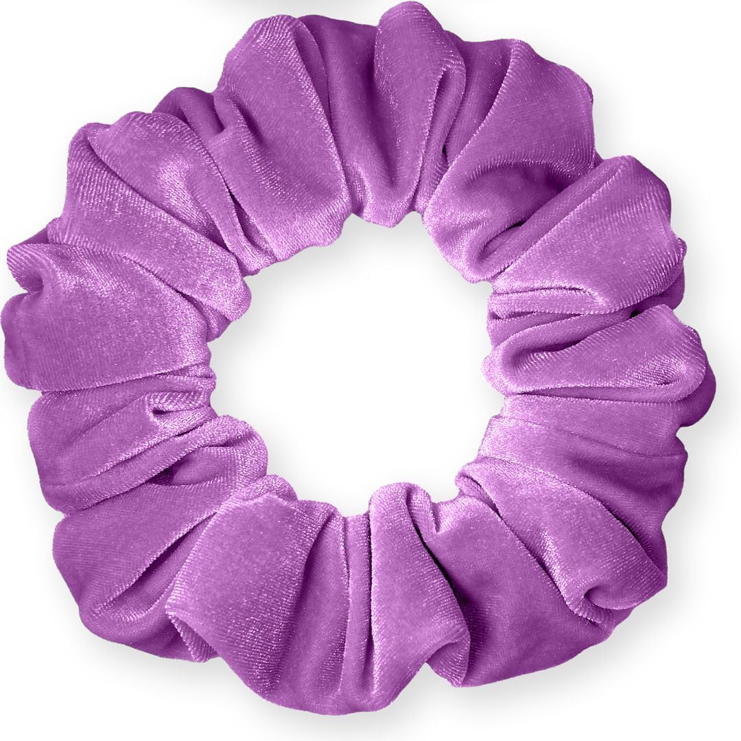 Velvet Scrunchies Jumbo Size Plush Big Ponytail Holders Thick Braided Locked Hair Big Made in the USA Green Pine