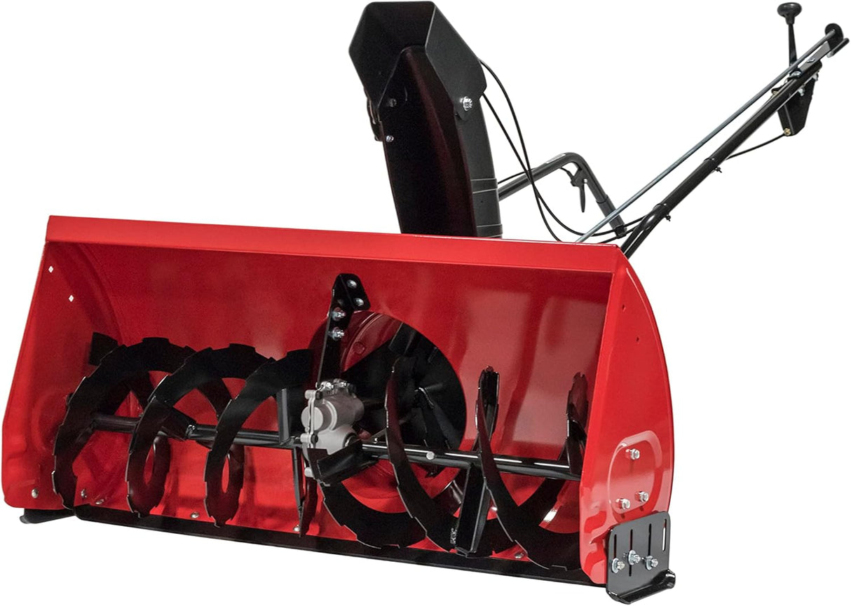Craftsman CMXGZBF71248371 42 Inch Snowthrower; Lawn and Garden Tractor Attachment for Easy Snow Removal; 12 Inch Diameter Serrated Input Auguers' Raise and Lower Snowthrower from Seat of Tractor