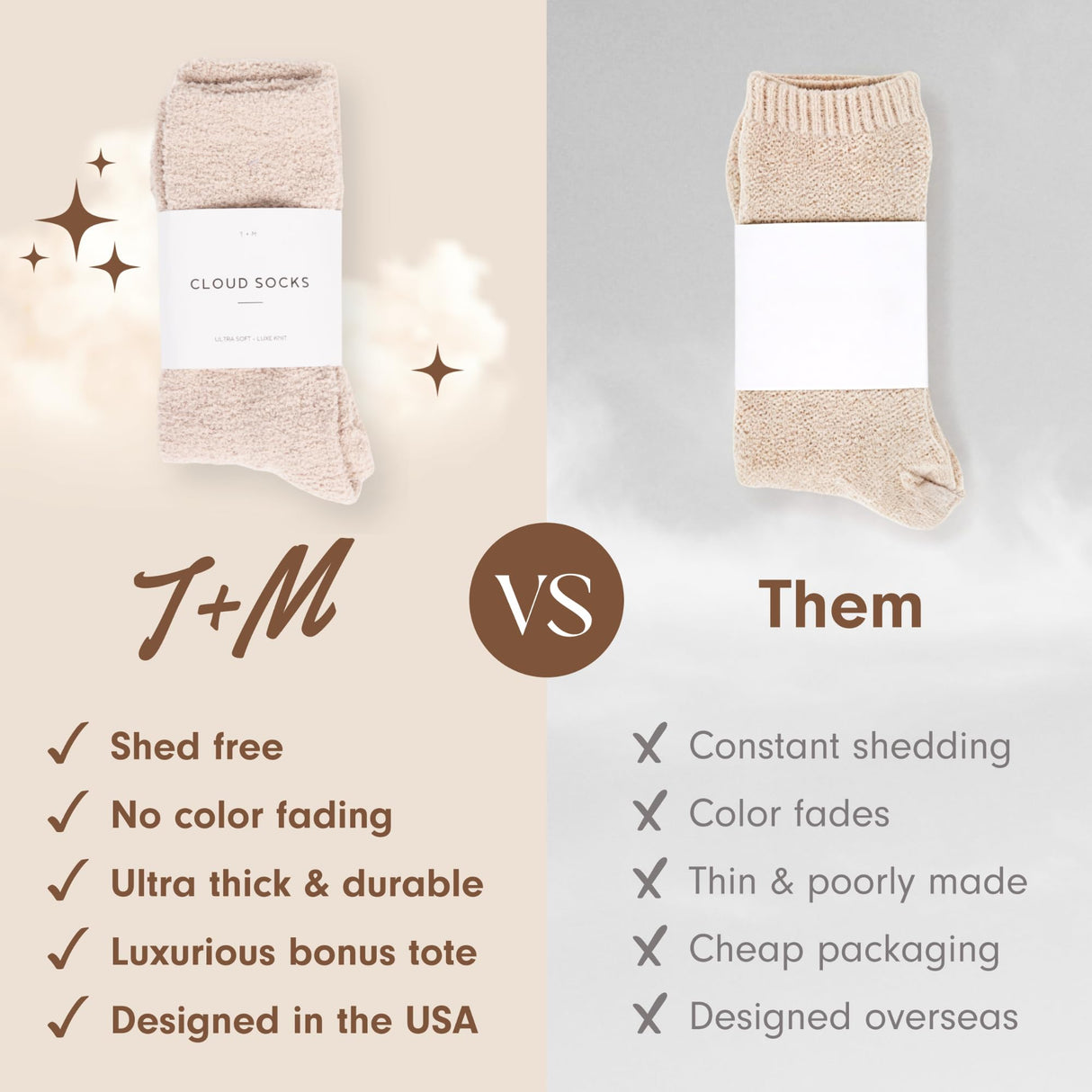 Unboxme Gifts Warm & Cozy Ultra-Luxe Cloud Sock for Women & Men - Super Soft Luxurious Fabric Sleep Socks