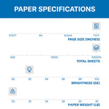 Hammermill Printer Paper, 20 Lb Copy Paper, 8.5 x 11 - 3 Ream (1,500 Sheets) - 92 Bright, Made in the USA, 500 Count (pack of 3)