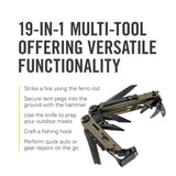 LEATHERMAN, Signal, 19-in-1 Multi-tool for Outdoors, Camping, Hiking, Fishing, Survival, Durable & Lightweight EDC, Made in the USA, Aqua/Silver with Nylon Sheath