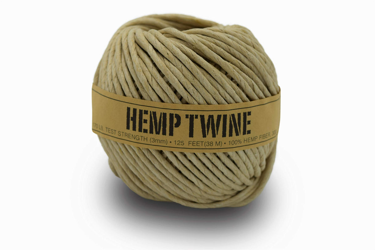 Bean Products Hemp Twine - High Tensile Strength and Durable - Made with 100% Hemp - Perfect for Jewelry, Arts & Crafts, Decoration, Cooking - 0.5MM, 50G/328 Ft. - 8 lb. Test Strength - Natural