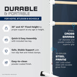 VITA Barre Portable Freestanding Double Ballet Barre, Extreme, Wood | Fixed Height, Made in USA, Home or Gym Exercise Equipment for Kids & Adults | Dance, Fitness, Pilates