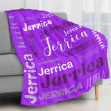 Custom Blanket with Name, Soft Cozy Personalized Name Blankets for Kids, Girls, Boys, Adults, Customized Christmas Blanket for Women, Men, Newborn, New Mom, Red Colors, Made in USA
