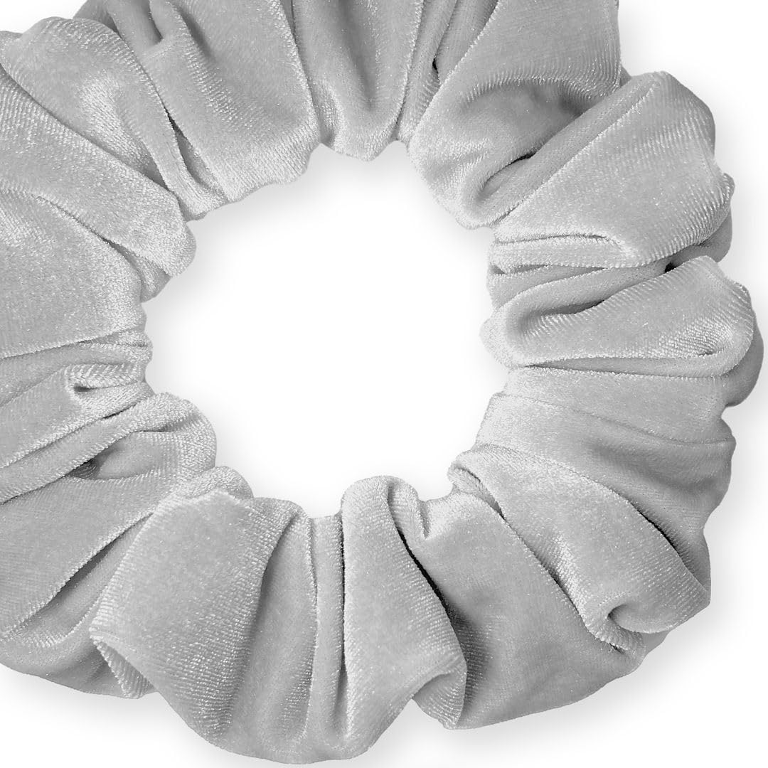 Velvet Scrunchies Jumbo Size Plush Big Ponytail Holders Thick Braided Locked Hair Big Made in the USA Green Pine