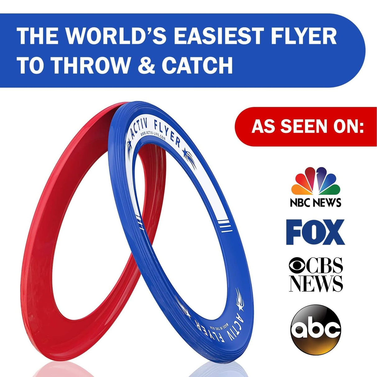 Activ Life Kid’s Flying Rings [2 Pack] They Fly Straight & Don’t Hurt! 80% Lighter Than Standard Frisbees - Replace Screen Time with Healthy Family Fun - Get Outside & Play! Proudly Made in The USA