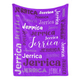 Custom Blanket with Name, Soft Cozy Personalized Name Blankets for Kids, Girls, Boys, Adults, Customized Christmas Blanket for Women, Men, Newborn, New Mom, Red Colors, Made in USA