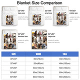 Custom Blanket with Picture Made in USA,Personalized Photo Blanket Throw Photo Blankets for Family Friends Pets,50"x60"