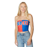 Lojobands Women's Tailgate Outfit College Two Tone Color Block Tube Top Made in USA One Size Fits Most