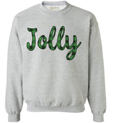 Jolly AF Ugly Christmas Sweater - Happy Xmas Theme Holiday Season Jolly Sweatshirt - Best for Family