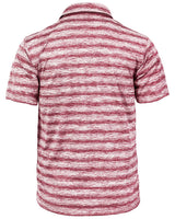 Akwa Men's Short Sleeve Ombre Stripe Polo Made in USA
