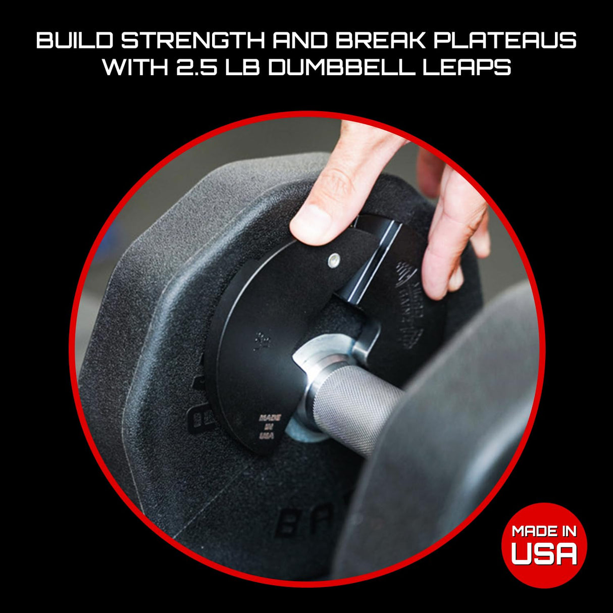 Micro Gainz Dumbbell Fractional 1.25lb Weight Plate, Ideal for Micro Loading, (Choose Color) 4 Piece Fractional Weight Plates, Designed for Dumbbell Training, Made In USA