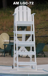 Lifeguard Chair for Pool, Lake and Beach (72") Made in The USA - Durable Recycled Plastic Lumber, Long Service Life, Comfortable with Wide Steps, Stable Platform