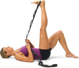 OPTP The Original Stretch Out Strap XL with Exercise Book, USA Made Stretch Out Straps for Physical Therapy, Yoga Stretching Strap or Knee Therapy Strap - Ten Loops, 7'5" Strap