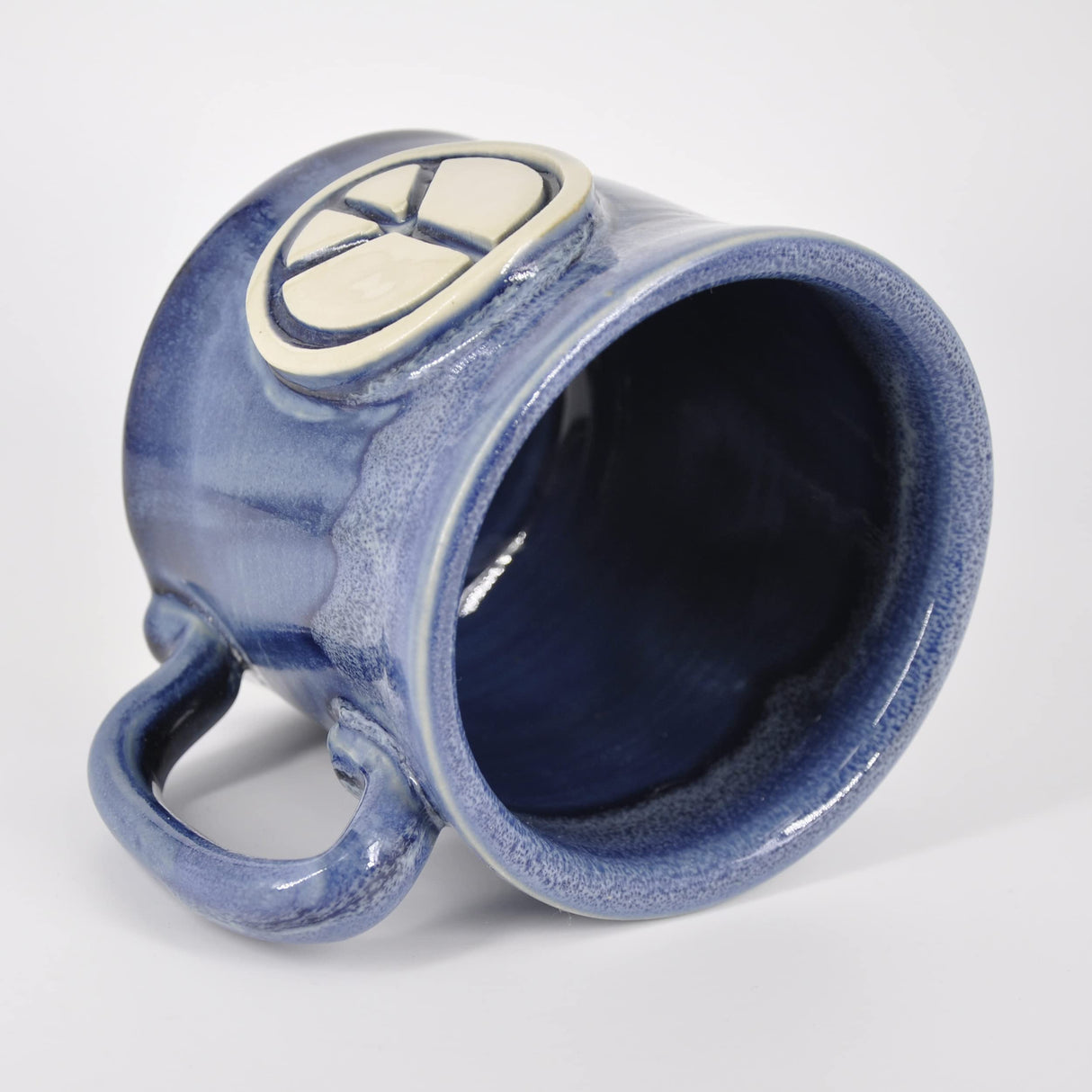 Handmade Coffee Mug - Peace Sign 14oz Blue