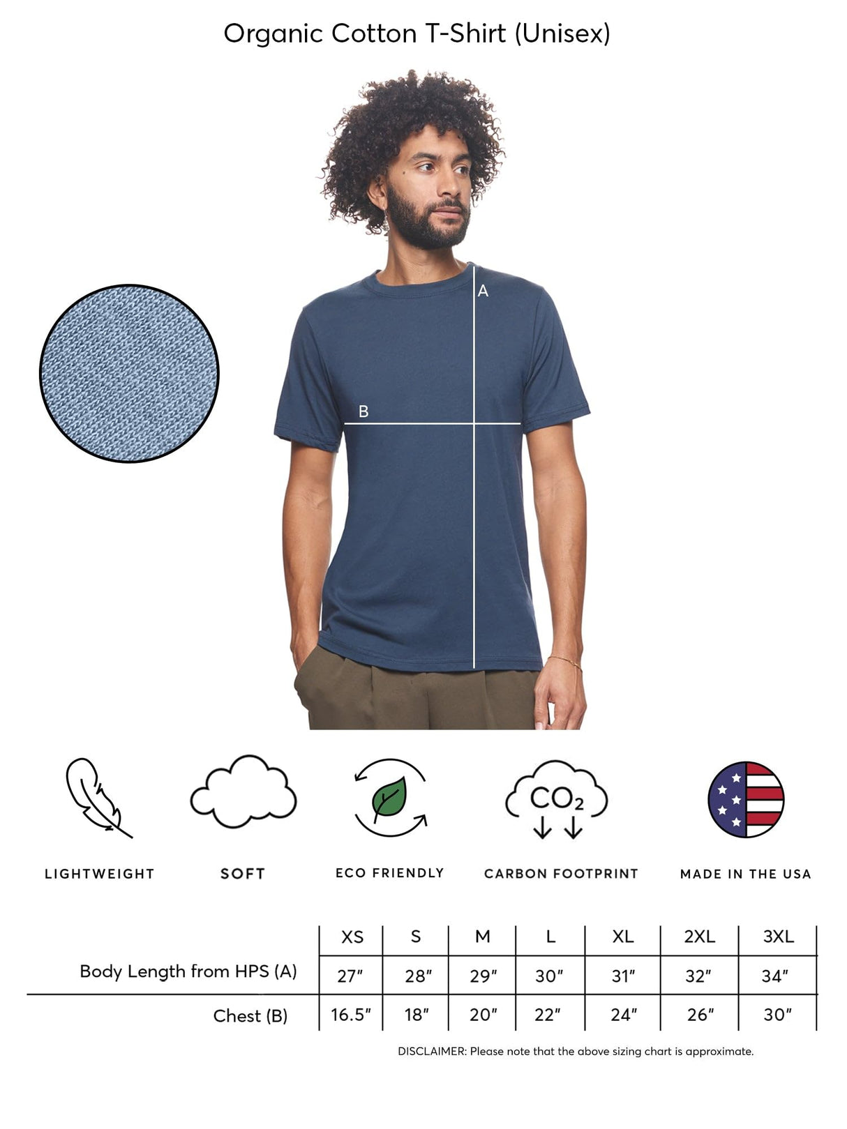 Expert Brand USA-Made Organic Cotton Crewneck Unisex T-Shirt