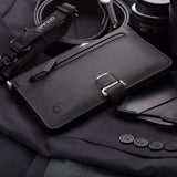 Dango Slim Minimalist Wallet & Document Holder for Men - Dtex Water Resistant - Bifold, Black