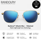 Randolph USA | Gold Classic Aviator Sunglasses for Men or Women 100% UV