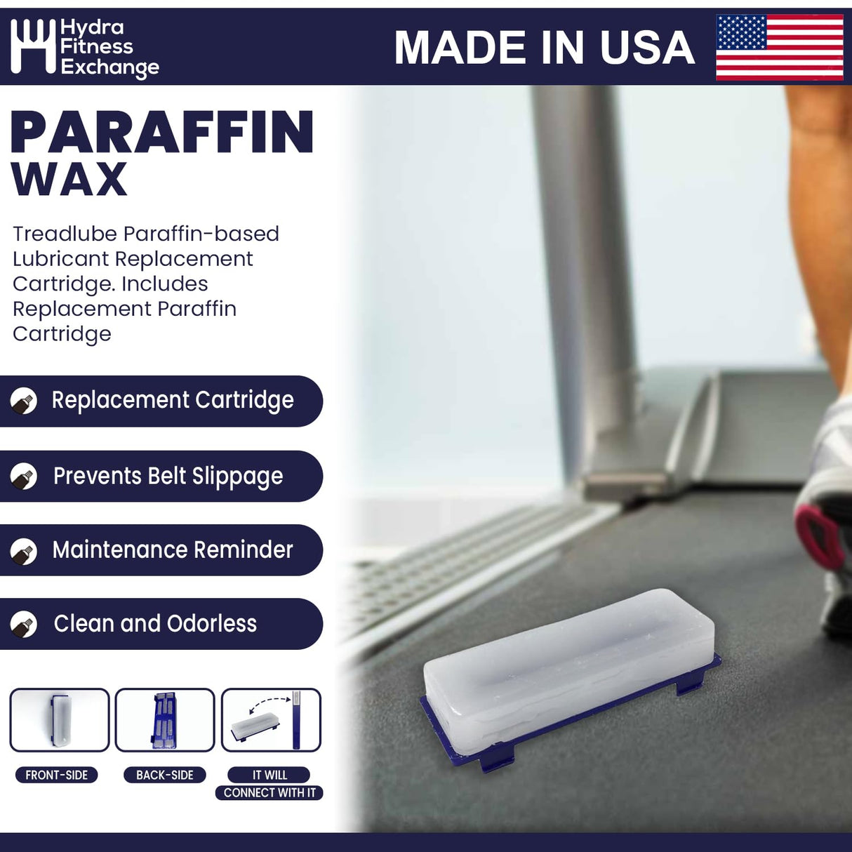 Treadmill Wax Stick APPLICATOR by TREADLUBE Easy to USE P/N WAXAPP - Made in USA