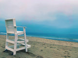 Lifeguard Chair for Pool, Lake and Beach (40") Made in The USA - Durable Recycled Plastic Lumber, Long Service Life, Comfortable with Wide Steps, Stable Platform