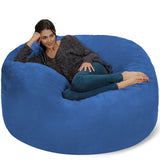 Chill Sack Bean Bag Chair: Giant 5' Memory Foam Furniture Bean Bag - Big Sofa with Soft Micro Fiber Cover - Black