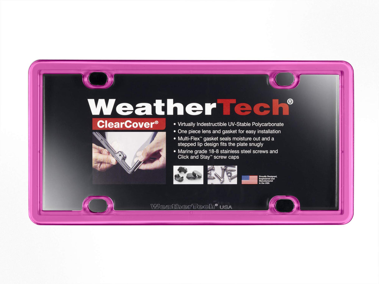 WeatherTech ClearCover License Plate Cover and Frame, Baby Blue