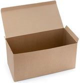 Made in USA 10-Count Recycled Brown Kraft Gift Boxes (5" X 5" X 3") with Tuck Lids for Weddings, Crafting and Baking Packaging Needs