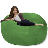 Chill Sack Bean Bag Chair: Giant 4' Memory Foam Furniture Bean Bag - Big Sofa with Soft Micro Fiber Cover - Black