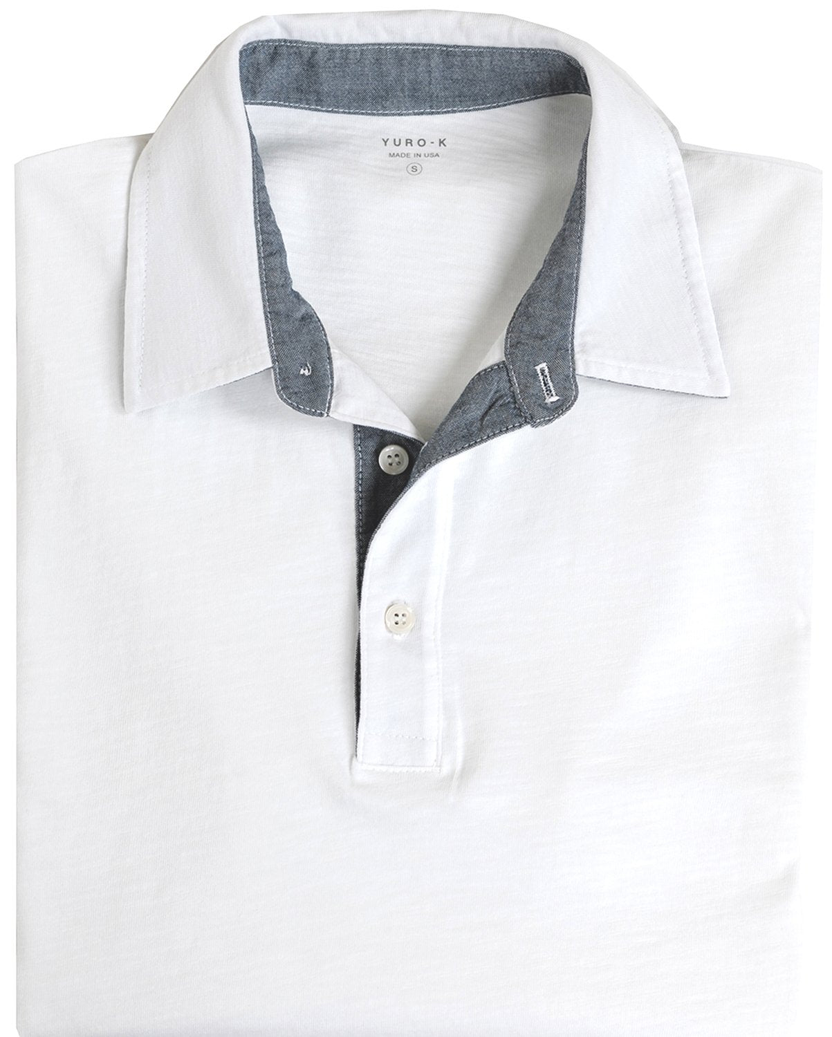 YURO-K Premium Cotton Slub Jersey Short Sleeve Men's Polo T-Shirt with Side Slit Small - XX