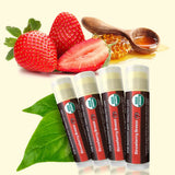 USDA Organic Lip Balm 6-Pack by Earth's Daughter Stocking Stuffers - Fruit Flavors, Beeswax, Coconut Oil, Vitamin E - Best Lip Repair Chapstick for Dry Cracked Lips - Moisturizing Lip Care
