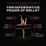 VITA Barre Portable Freestanding Double Ballet Barre, Prodigy, with Carry Bag | Adjustable Height, USA Made, Home or Gym Exercise Equipment for Kids & Adults | Dance, Fitness, Pilates