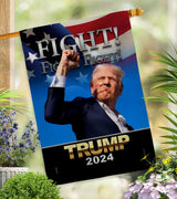 Fight for Trump Flag Wall Home Room Tapestry MAGA Garden Poster Rally Shooting 2024 Patio Banner Yard Sign Outdoor House Patriotic Decorations, Republican Gifts Made in USA