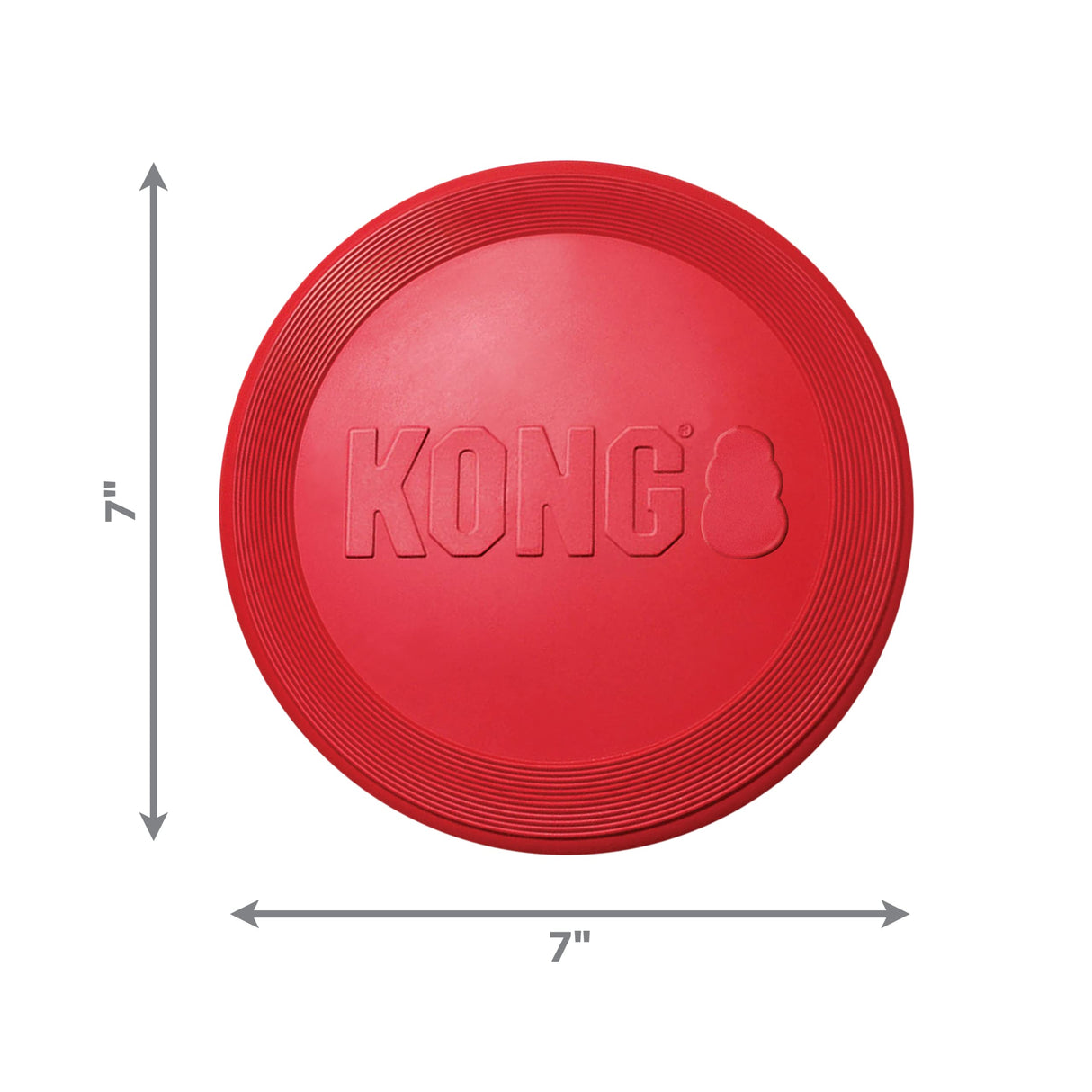 KONG Flyer - Durable Dog Toy for Outdoor Playtime - Natural Rubber Flying Disc, Dog Toy for Fetch - Safer Disc for Healthy Activity - for Medium/Large Dogs