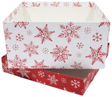 Made in USA Recycled Paper Kraft Boxes – 3.25”, 4.25” & 5.25” – Nested Squared Boxes with Lids (Small Set of 3 - Christmas Plaid)