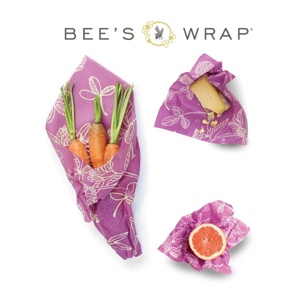 Bee's Wrap Reusable Beeswax Food Wraps Made in The USA, Eco Friendly Beeswax Wraps for Food, Sustainable Food Storage Containers, Organic Cotton Food Wraps, Assorted 3 Pack (S, M, L), Honeycomb