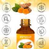 Turmeric Serum for Face & Body - All Natural Turmeric Skin Brightening Oil for Dark Spots - Cleanses Skin, Fights Acne, Evens Tone, Heals Scars - Pure Handcrafted Turmeric Oil Skincare Made in the USA