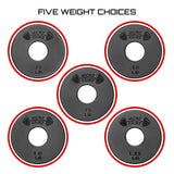 Micro Gainz 1-Inch Center Hole Standard Fractional Weights Plate Sets, 10 Piece Dumbbell & Barbell Set of Plates with Bag for Strength Training and Weight Lifting, Made In USA
