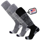 Alpaca Ski Socks – Men Warm Wool Sock, Women Skiing, Snowboarding