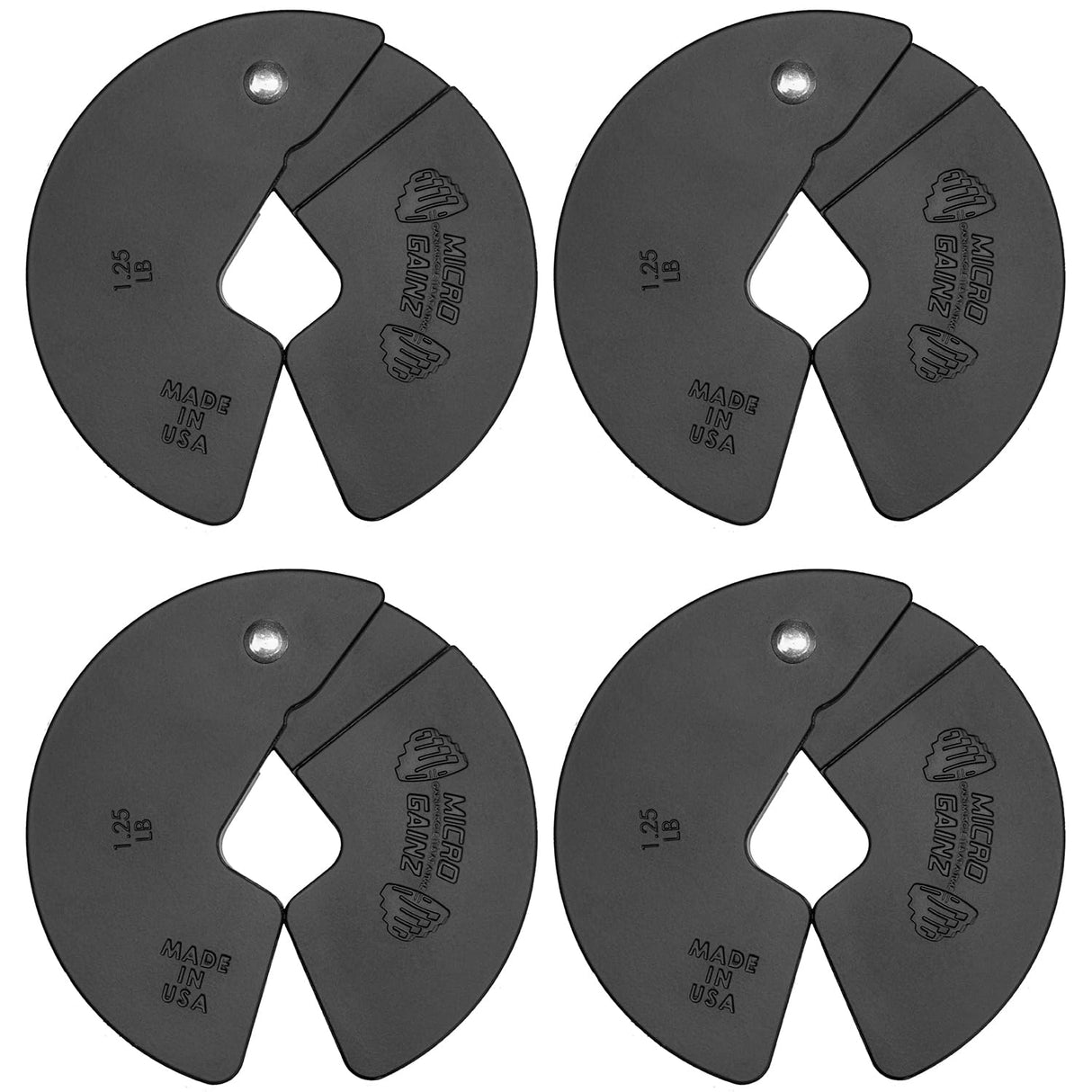 Micro Gainz Dumbbell Fractional 1.25lb Weight Plate, Ideal for Micro Loading, (Choose Color) 4 Piece Fractional Weight Plates, Designed for Dumbbell Training, Made In USA